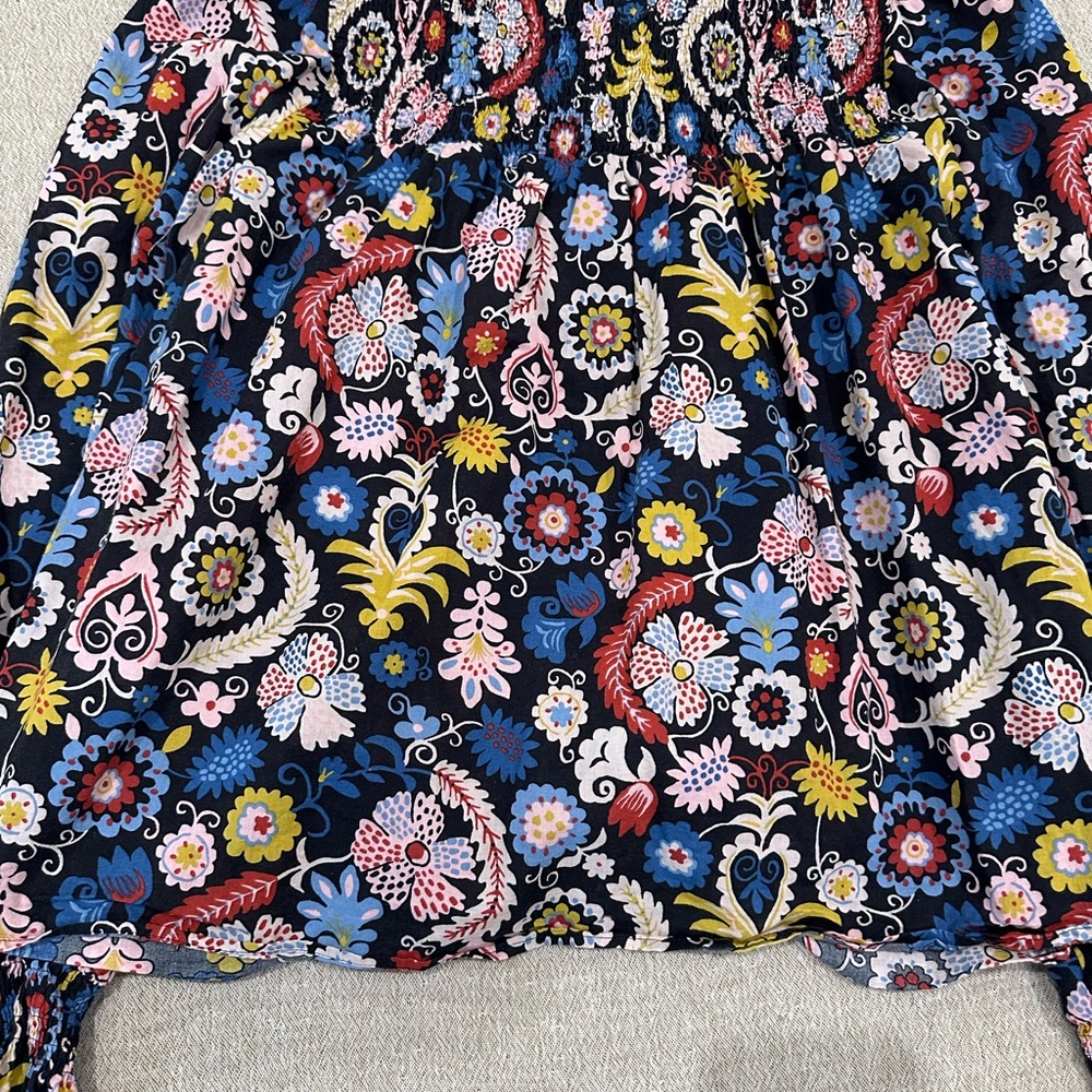 Boden Multicolor Floral Smocked Top - Picture 3 of 3